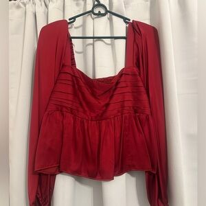 Abercrombie & Fitch Emerson Satin Long sleeved top